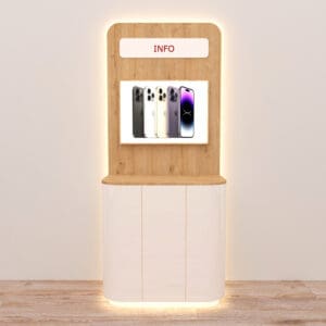 Diamond – Rückwand mit Lightbox mit hohem Unterschrank