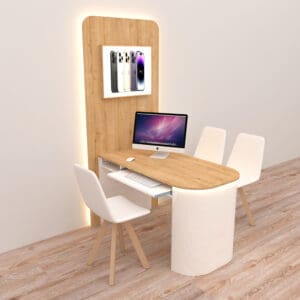 Diamond – Beratungstisch mit Seitenwand – A (Links)